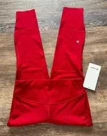 Lululemon  Base Pace High Rise 25” Dark Red Size 10 NWT