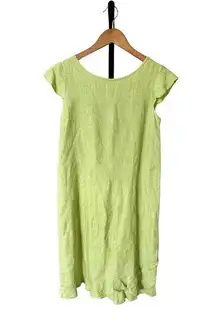 Maternity Linen Green Dress