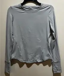 Glowmode Waist Slimming Curved Long Sleeve Top Active Wear~Yoga Thumb Holes~Med.