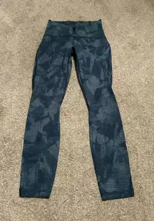 Lululemon Speed Up Tight Leggings in Illusion Tidal‎ Teal Bermuda Teal Size 4