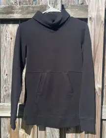 NEW Lululemon Womens Press Pause Pullover Black Yoga Funnel Cowl Neck Running