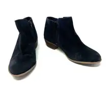 Diba size 8 M black leather ankle booties shoes‎ side zip rubber sole