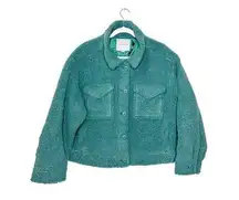 American Eagle Green Sherpa Jacket, Size M