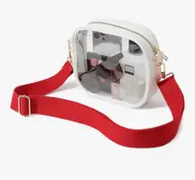 Clear Crossbody Bag with Red Strap Stadium Approved