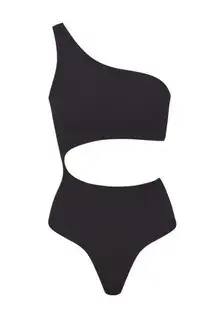 Skims fits everybody Black One-Shoulder Bodysuit 4X