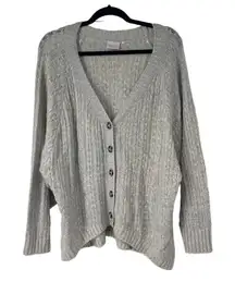 Out From Under Pastel V Neck Grandpa Cardigan Yellow‎ Blue Sz M Women’s