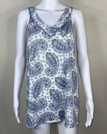 Haptics Blue & White Paisley Tank‎ (No size tag)