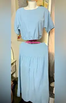 Ecowish 2 piece maxi skirt and crop top, woman’s 2 piece set, size small, new