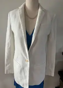 Banana republic white blazer size 0 cotton blend