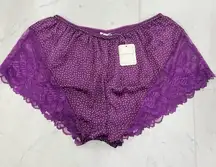 Free People Intimately ‘All Dressed Up’  Lace Trim Pajama Shorts Size XS