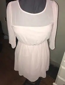 Everly blush powder pink semi sheer M dress