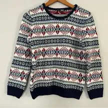 ModCloth Pretty Vacant Striped Christmas Sweater Wool Blend Medium