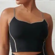 Abercrombie & Fitch YPB sculptLUX Sweetheart Slim Black Crop Tank XL