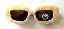 I-SEA Airen Sun Embellished Polarized Sunglasses Pearl Anthropologie NEW NWT