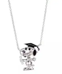 Unwritten Silver Plated "Snoopy" Graduation Pendant Necklace 16"