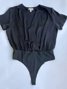 Open Edit Wrapped Bodysuit black size medium