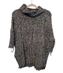 Matilda Jane Cowl Neck Short Sleeve Dolman Sweater Grey XS/S