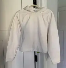 Athleta Get Set Sweater Medium Sweater Thick Hoodie Creme White Active Women's