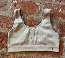 Lucky Brand Womens Seamless Comfort Crop Cami Lounge Bralette size medium Gray