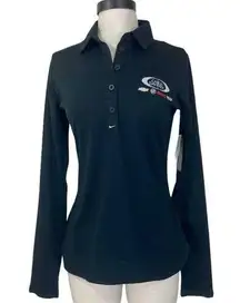 Nike Golf Dri-fit Black long sleeve polo shirt, ladies small New with tags tee