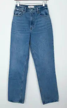 Abercrombie & Fitch Womens Curve Love 90s Straight Ultra High Rise Jeans Size 26