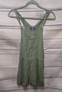 Olive Green Utility Overall Women's Short Romper Size XS