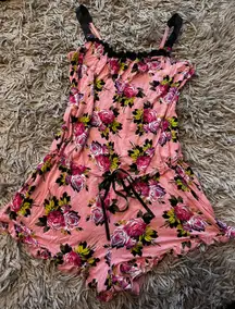 Rare Sold Out Betsey Johnson pink floral romper sz m