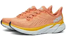 $159 Hoka One One Women's Clifton 8 Sneakers in Sun Baked/Shell Coral Size 9B