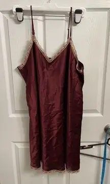 Lane Bryant Intimates plus size 18/20 Nightie Wine cream lace Sexy Slip Dress