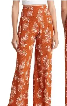 Three Dots Wide Leg Pants Loosefit Flowy Smocked Waist Womens Size Large