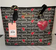 JUICY COUTURE I Heart Juicy Tote With Red Hearts