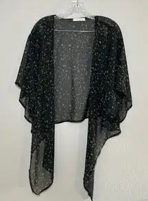 Final Touch‎ Black Kimono with Gold Speckles