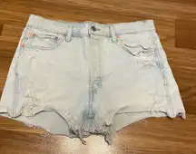 Light wash size 12 Gap jean shorts.