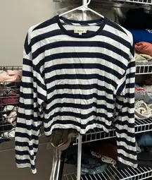 Madewell Navy and White Striped Top