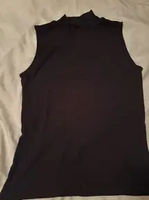 Mock turtleneck sleeveless top