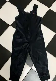 Vintage 70s 80s Fila Athletic Romper Zip Up Sleeveless Onesie Navy Blue Retro 10