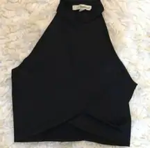 SILKY MICRO RIBBED MESH CHOKER CROP TOP