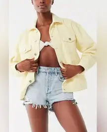 NWT Urban Outfitters BDG Pastel Yellow Corduroy Trucker Jacket