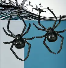 Exquisite Black Spider Design Dangle Earrings Retro Gothic Style Zinc‎ Alloy