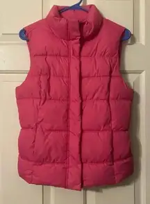 Gap Pink Puffer Vest‎ Wonen’s Size Medium