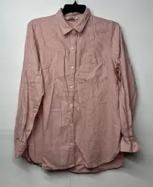 Old Navy Women’s Button Up Shirt Large Light Pink Long Sleeve Casual Top