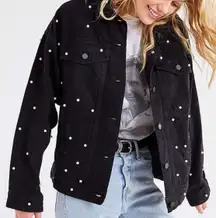 Urban Outfitters Black Pearl Denim Jacket