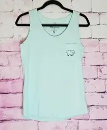 NEW‎ IVORY ELLA BABY BLUE POCKET SEASHELL ELEPHANT TANK TOP