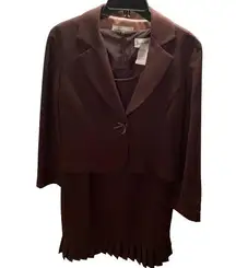 Vintage Danny & Nicole brown dress and jacket 8p