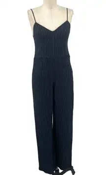 Anthropologie The Essential Jumpsuit Pinstripe Sleeveless Navy‎ Blue Size US 0