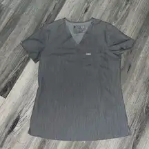 Figs grey xs scrub top