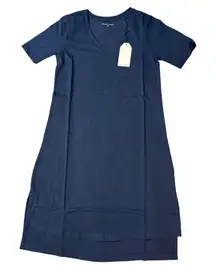 NWT Universal Standard Size 4XS (00-0)‎ TESINO Navy Blue V-Neck Shirt Dress