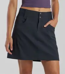 Title Nine 17” Clamber Stretch Hiking Casual Travel Skirt Skort Navy Blue Size 6