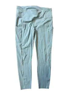 Lululemon fast & free high rise tights 25” tidal teal size 10