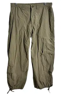 The North Face Trousers Women M Capri Cargo Cropped Hiking Walking Khaki Gorpcor